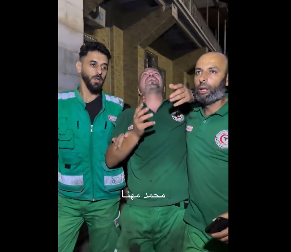 Video: An ambulance crew member was on duty heard about murder of his brother in Israeli airstrike in Gaza 
