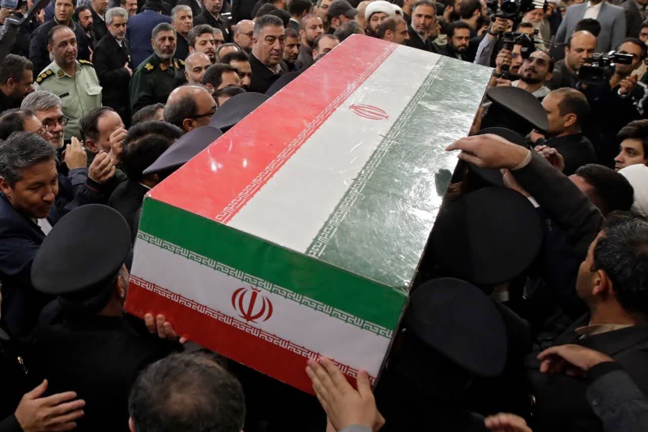 Photos: Ceremony to bid farewell to body of martyr Nilforoushan underway in Imam Reza shrine