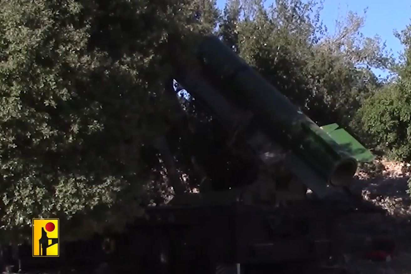 Hezbollah released footage of launching two 'Qader-2' ballistic missiles at Tel Aviv yesterday