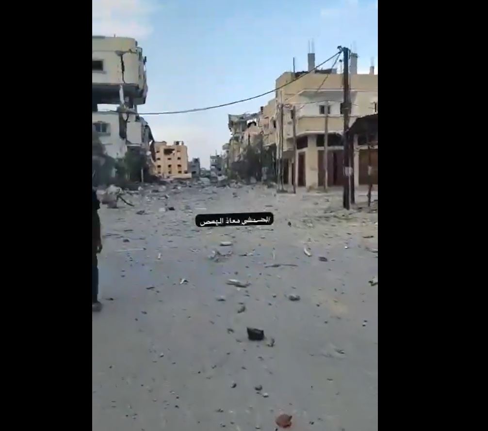 Footage documents extensive destruction caused by Israeli bombardment near Kuwait Hospital in Rafah, Gaza