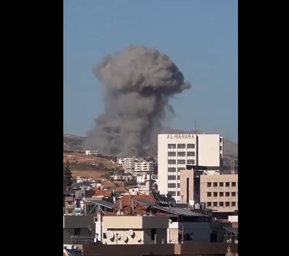 Video: Israeli occupation aircraft bombarded several areas in Al-Beqaa Valley in Lebanon