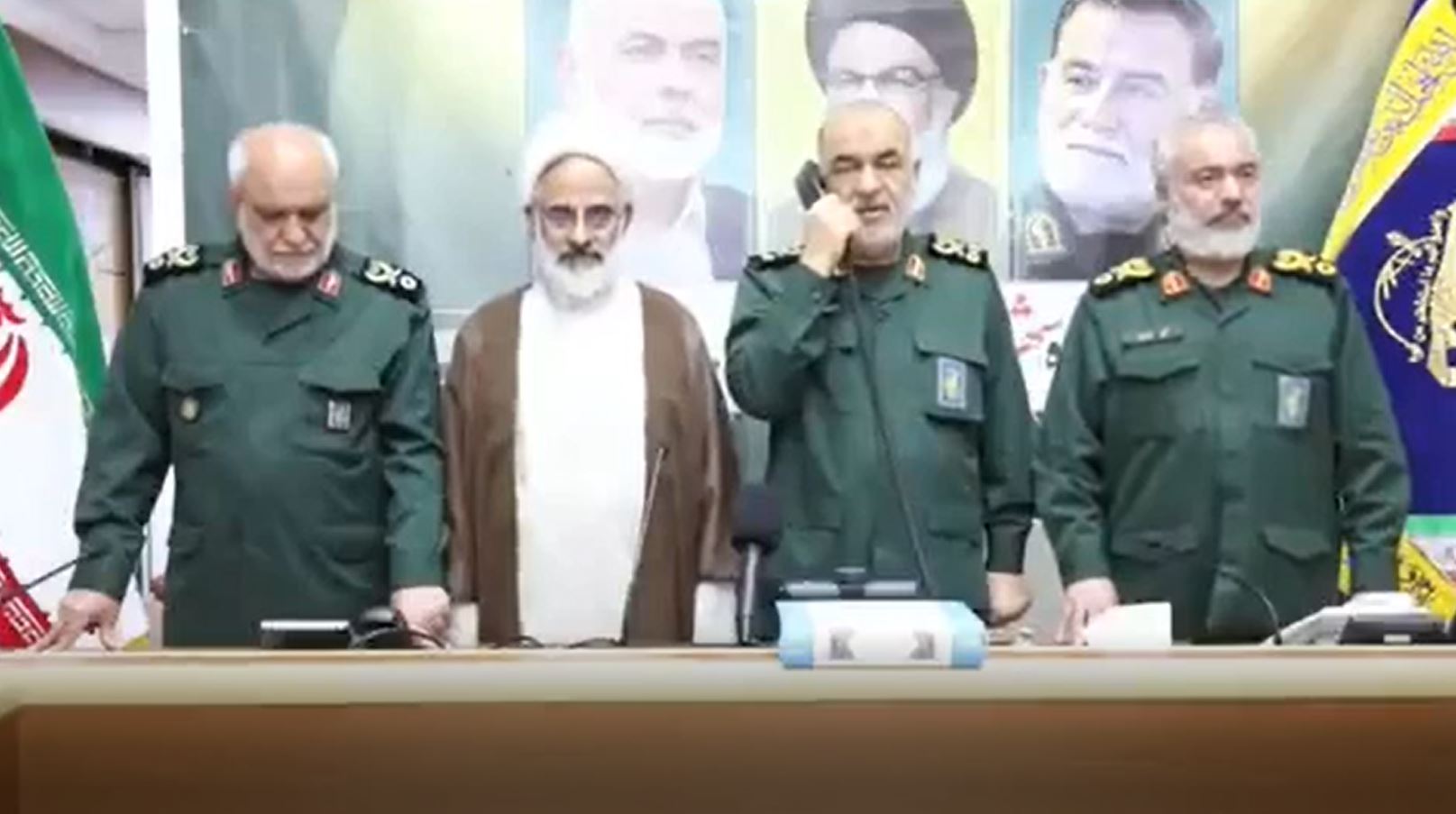 Footage; time when Iran began "True Promise II"