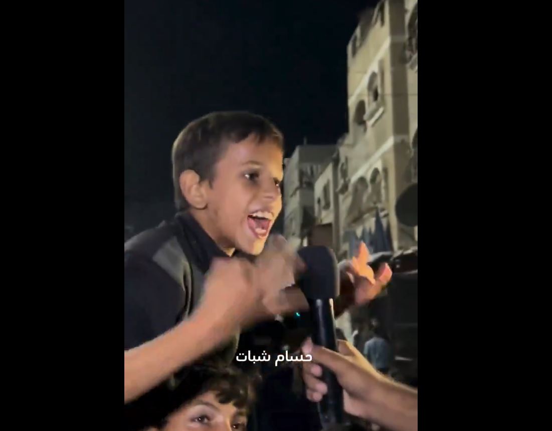 Video: Palestinian boy after firing Iran Missiles to occupied territories cheerfully says "Labbayk Ya Nasrallah"
