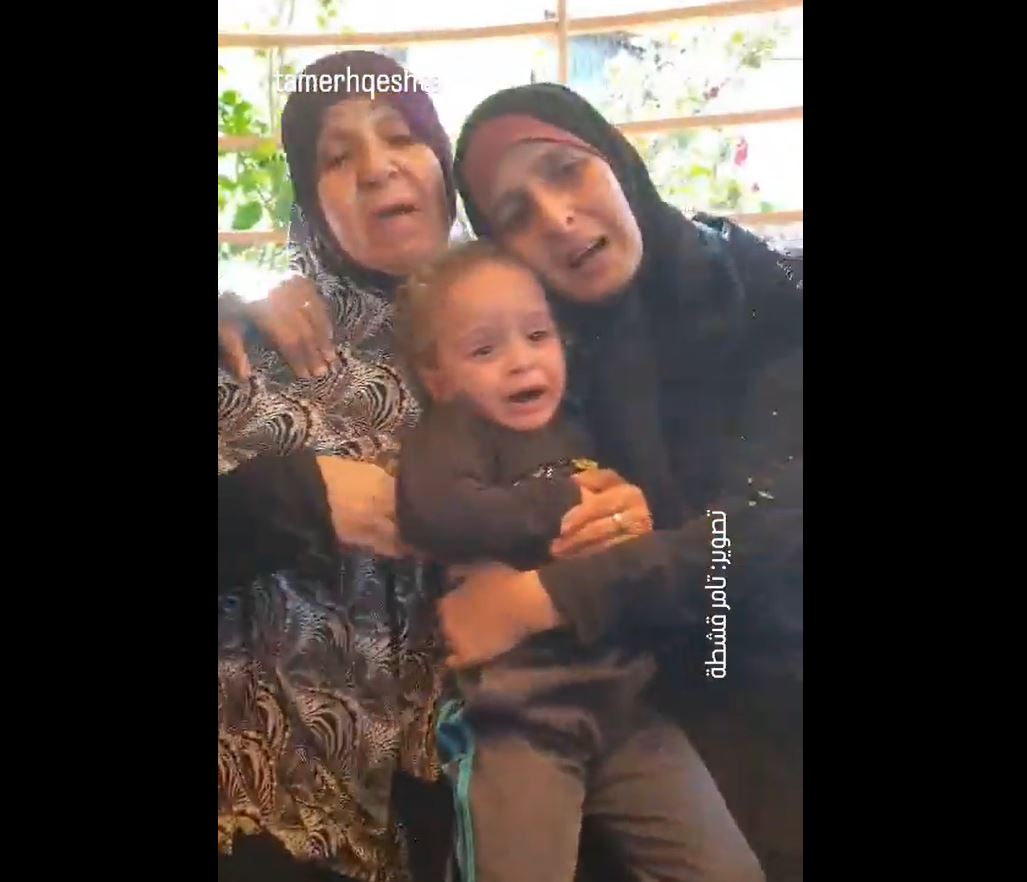 Video: A grieving family in Rafah, southern Gaza, mourns a victim of their own martyred by IOF
