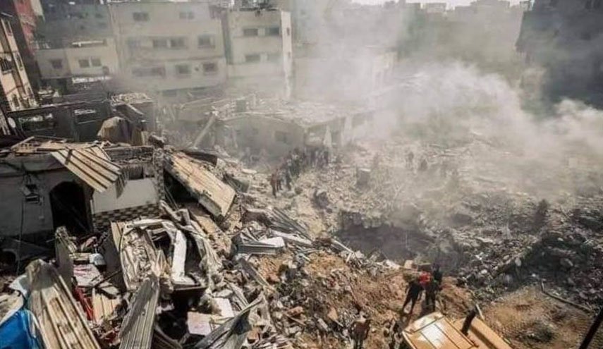فیديو | لحظة استهداف الاحتلال لمبنى في منطقة الغبيري في الضاحية وتدميره بالكامل