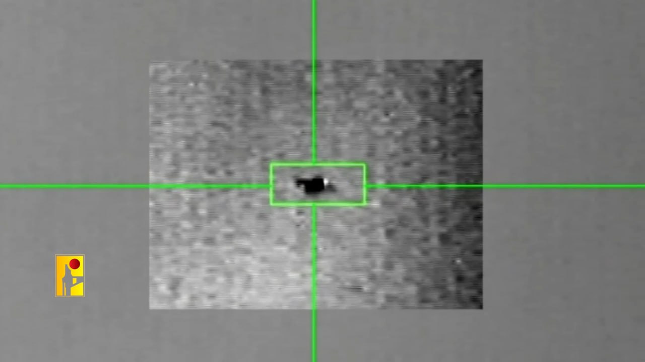 Scenes from Hezbollah downing an Israeli army drone, "Hermes 450 - Zik", in Lebanese airspace