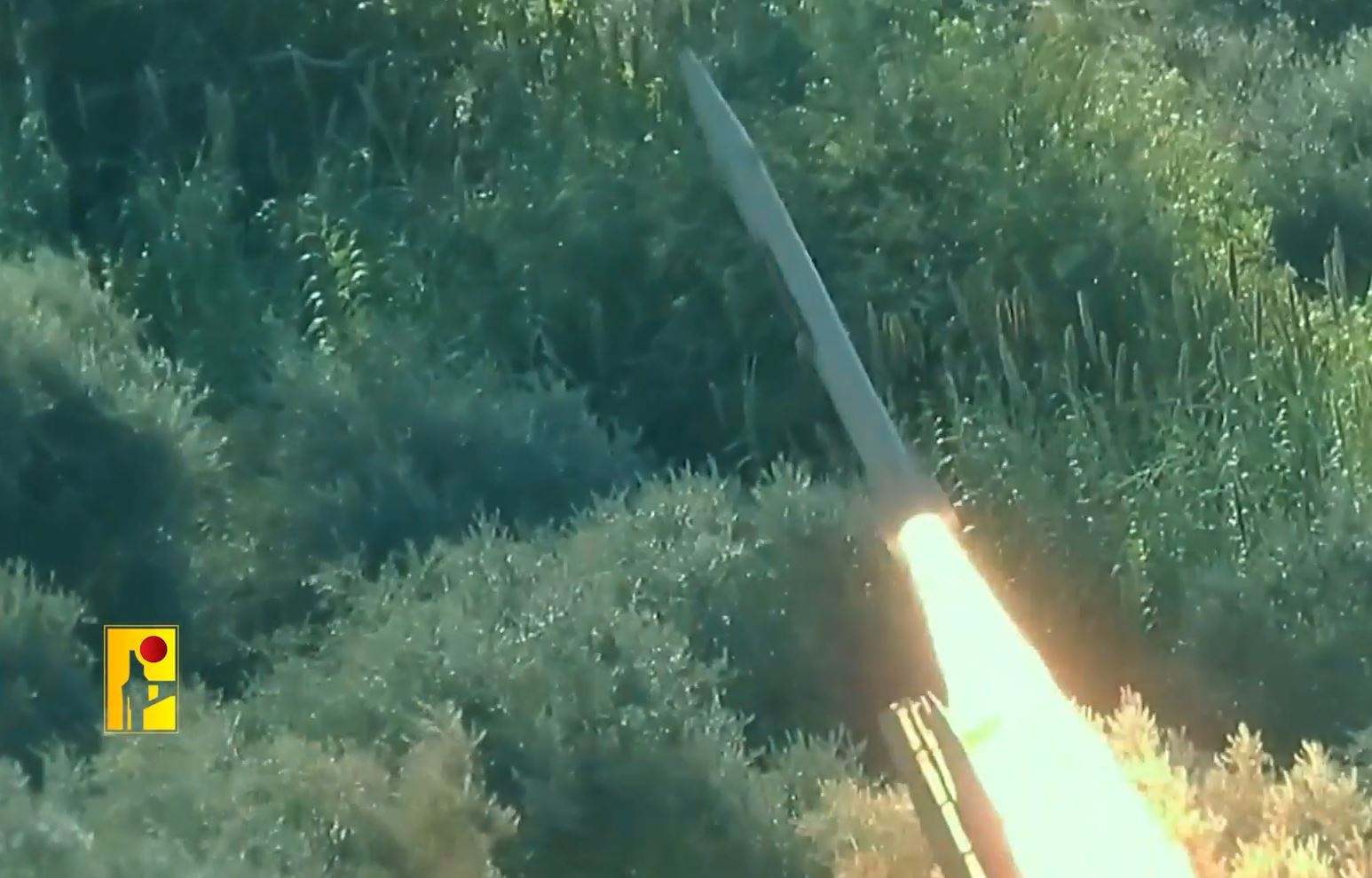 Scenes from Hezbollah in targeting Israeli army's Carmel base south of occupied Haifa with "Nasr 2" missiles