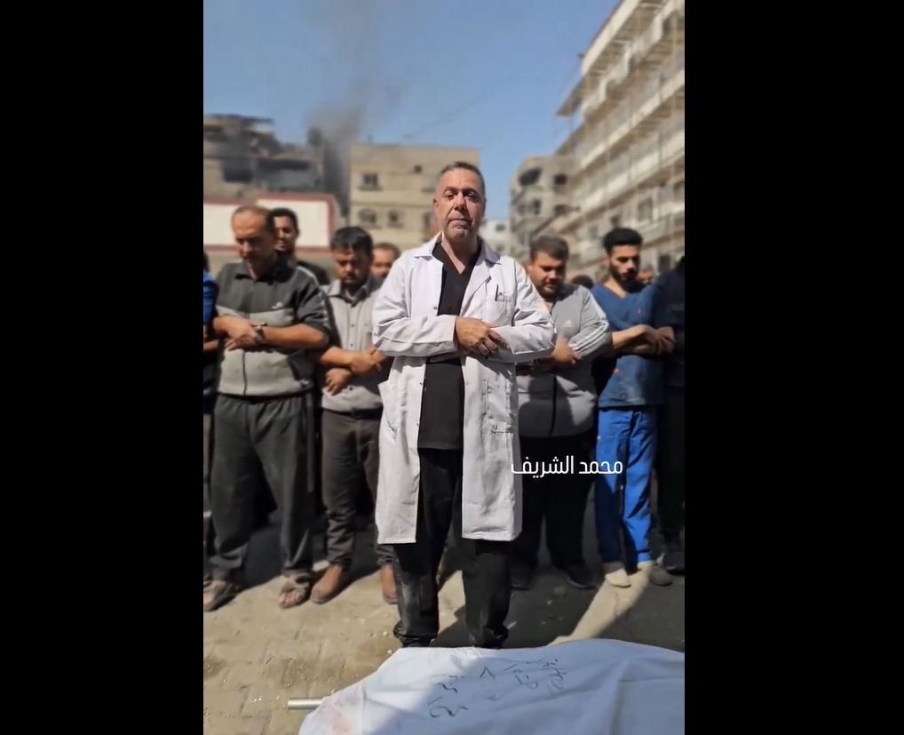 Videos: Funeral prayer for son of Kamal Adwan Hospital director martyred in Israeli siege 