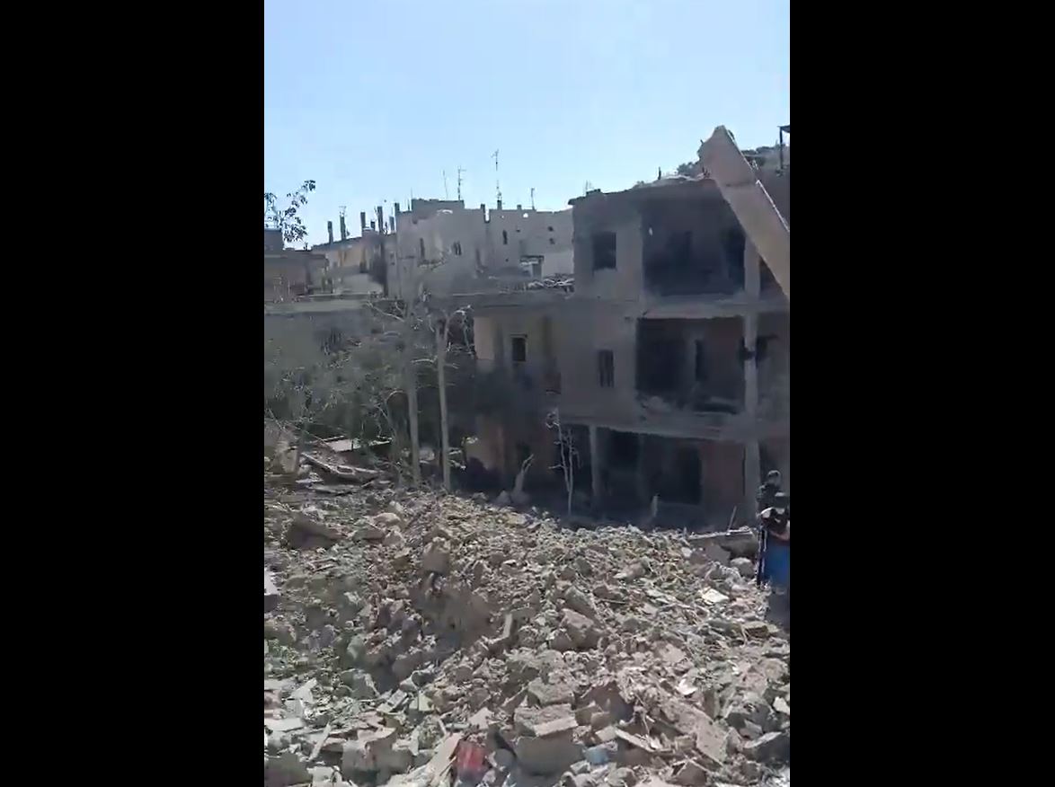 Video: Massive destruction following Israeli airstrike targeting al-Maslakh in Nabatieh, southern Lebanon
