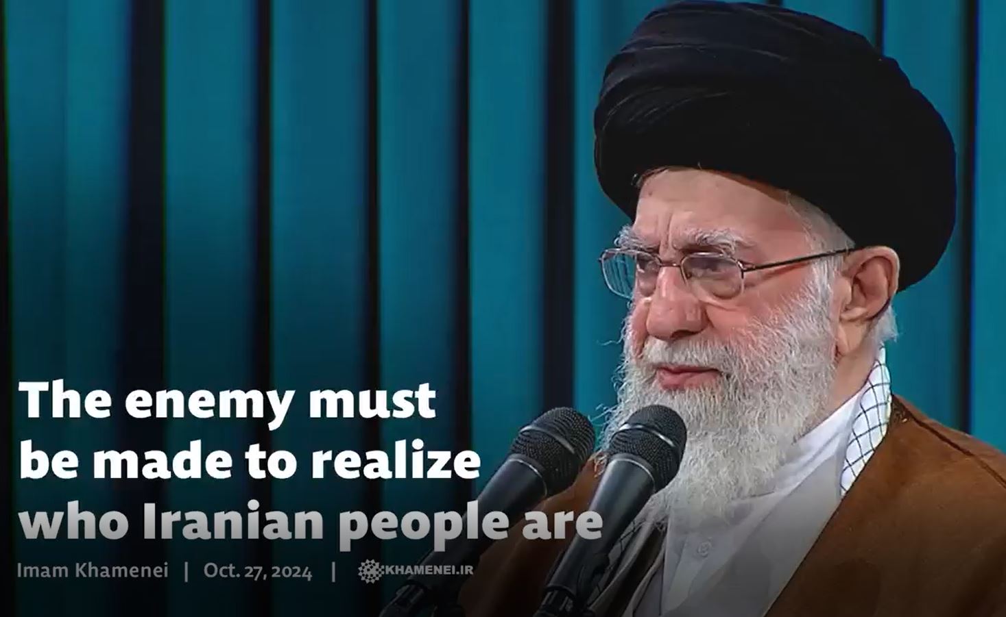 Video / Imam Khamenei: The enemy must be made to realize who Iranian people are (English sub)