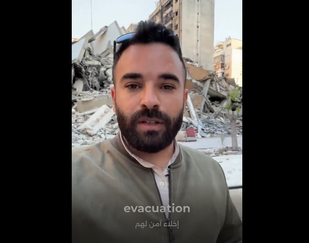 Video: A Lebanese activist debunks lies of Israeli occupation army regarding warnings issued to residents before bombing 