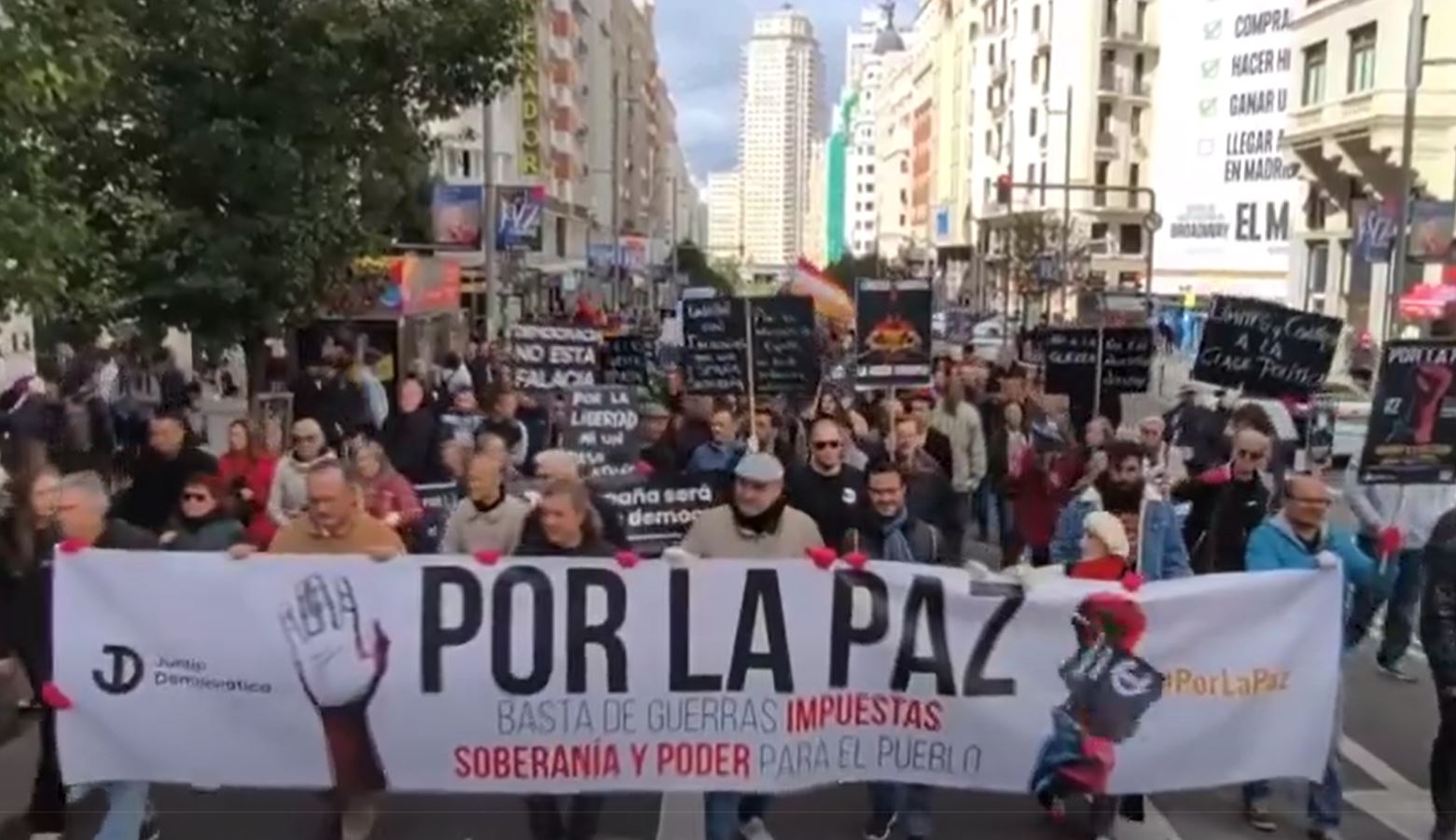 Video: Hundreds march in Madrid against Spain's involvement in Ukraine, Israel’s genocidal war on Gaza