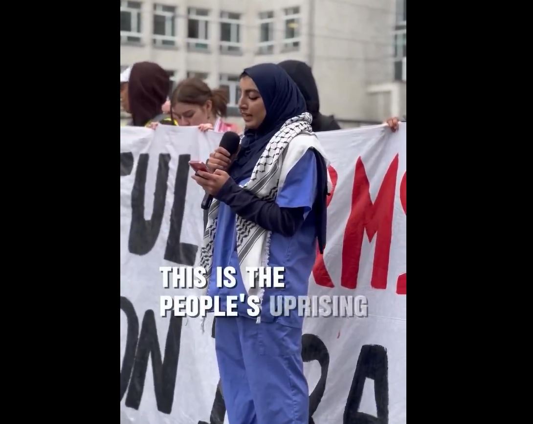 Video: A powerful speech by a medic for Palestine from Manchester 