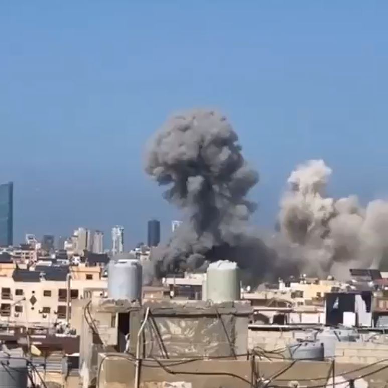 Video: Moment Israeli airstrike target a building in southern suburb of Beirut, Lebanon