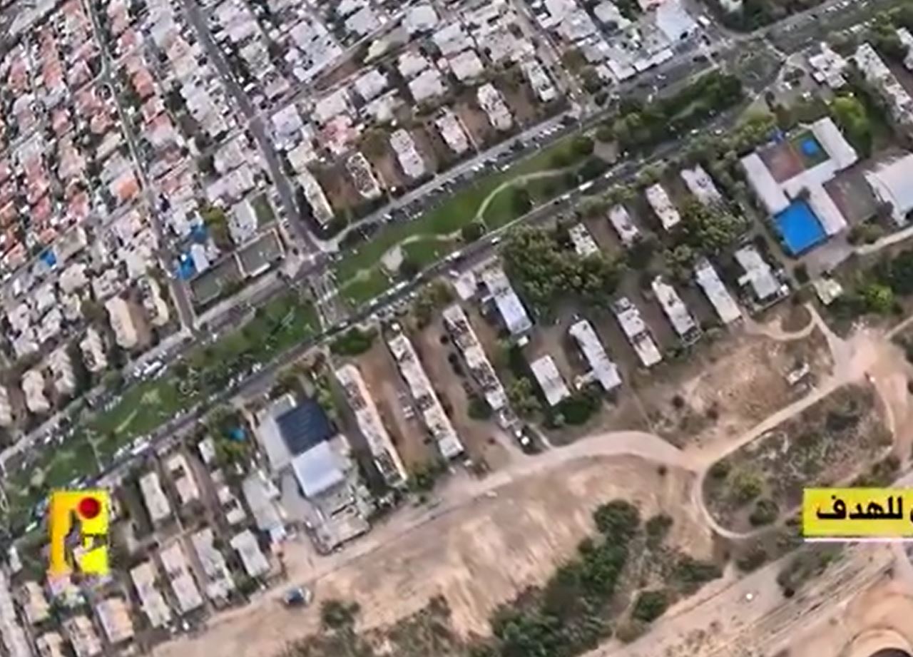 Scenes from Hezbollah targeting of Krayot gathering in north of occupied city of Haifa