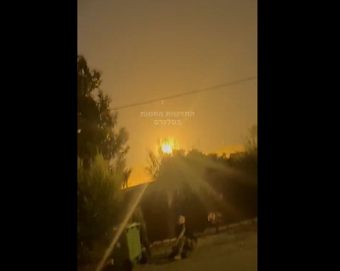 +4 Videos: Moment a drone launched from Lebanon exploded in eastern Hadera