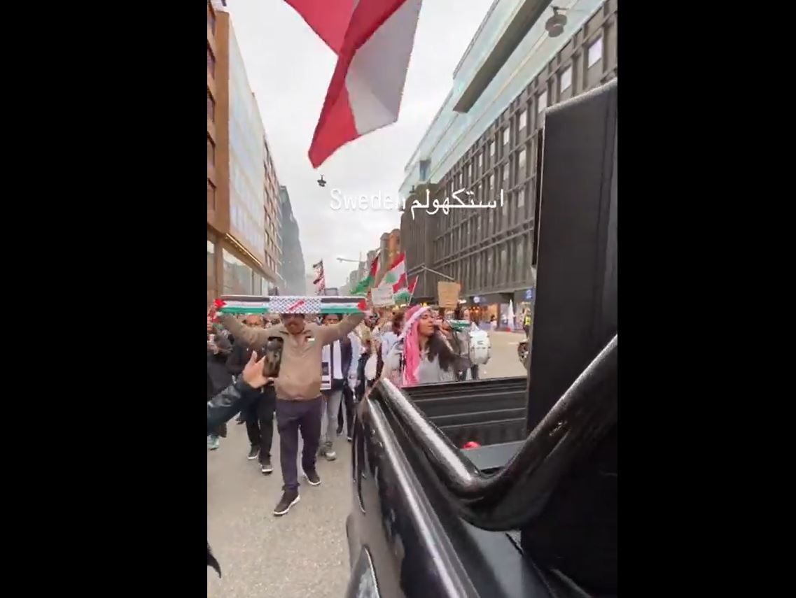Video: Solidarity with Palestine and Lebanon in Stockholm, Sweden