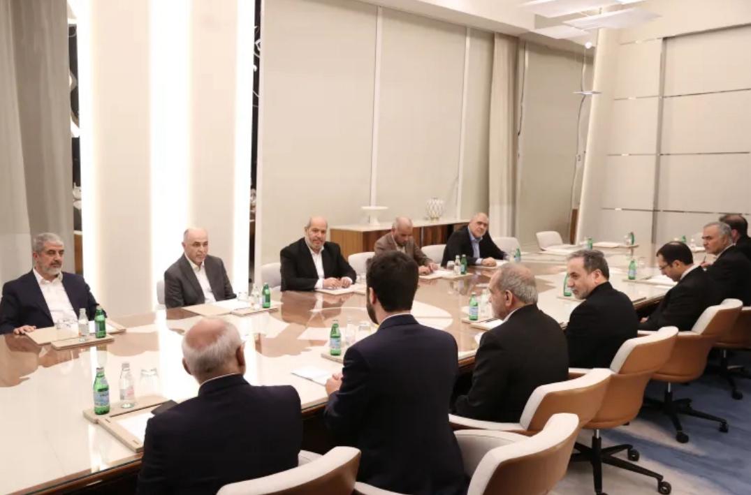 Senior Hamas delegation meets with Iranian President Masoud Pezeshkian in Doha