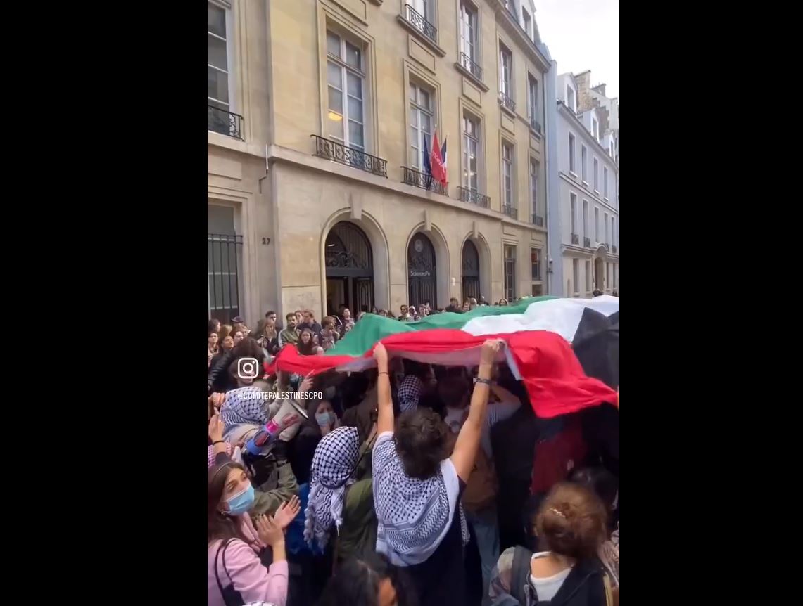 Video: Hundreds of students gathered in Paris, France, to take part in three Intl strikes in solidarity with Gaza, Lebanon