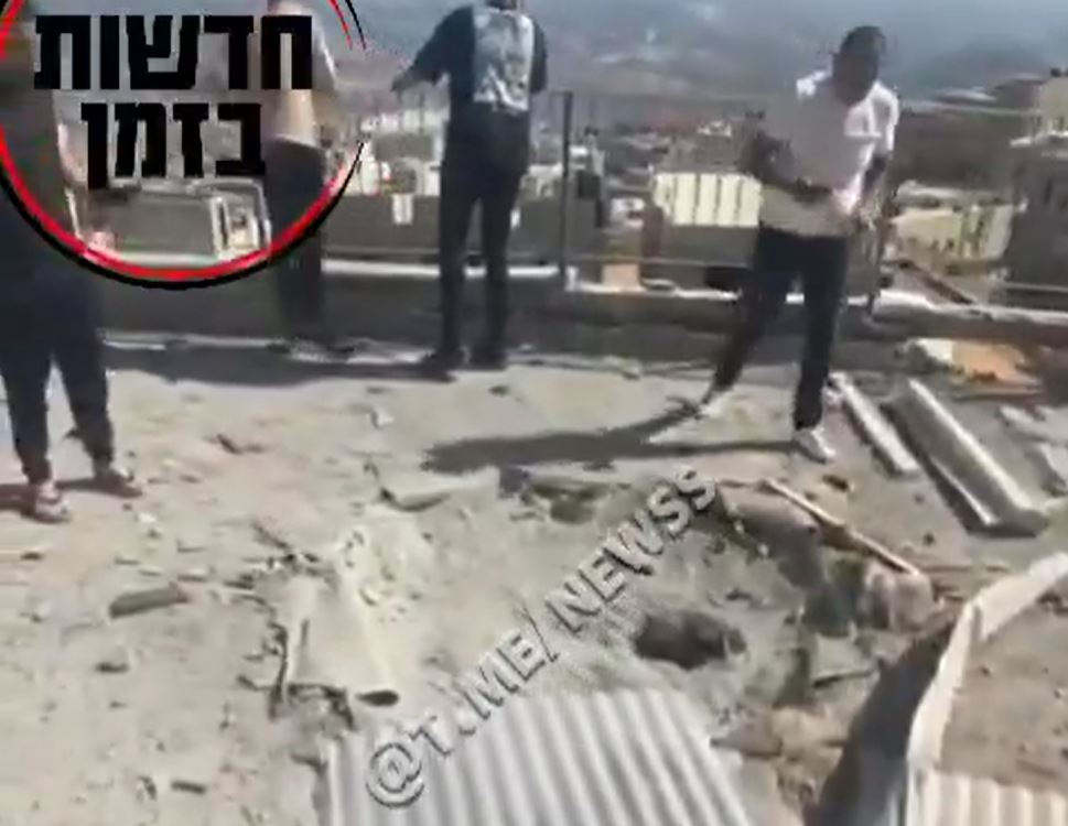 Video: A building hit in Deir al-Asad, Northern occupied Palestine after missiles fired from Hezbollah