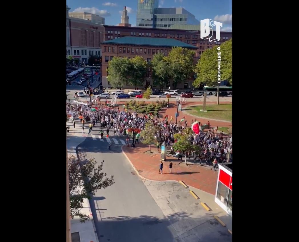 Video: Thousands protest in Providence, USA to mark first anniversary of Israel’s brutal aggression on Gaza