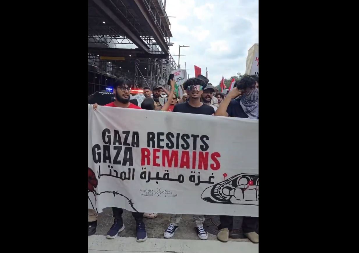 Video: Thousands protest in Houston, Texas, to mark a year of Israel’s genocide in Gaza