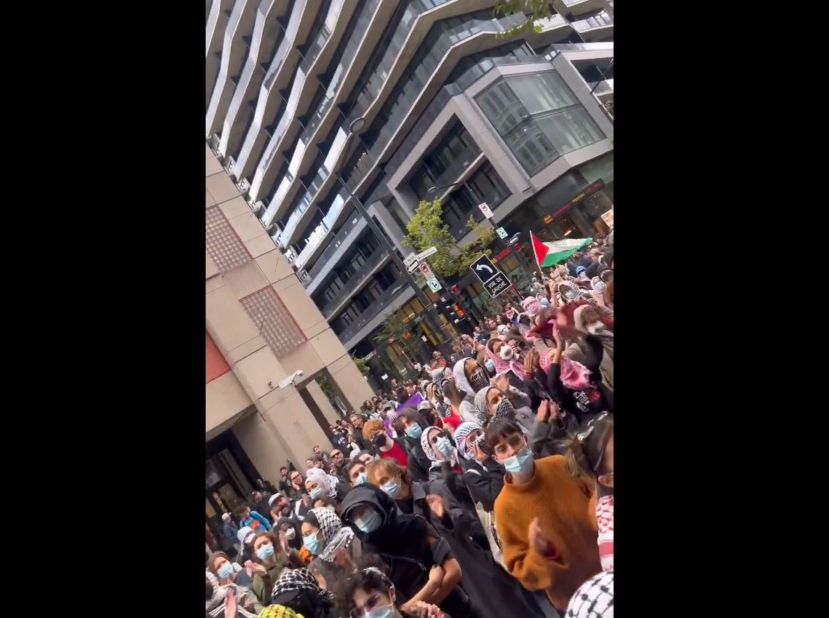 Video: Students of Concordia University in Canada rally in support of Gaza and Lebanon