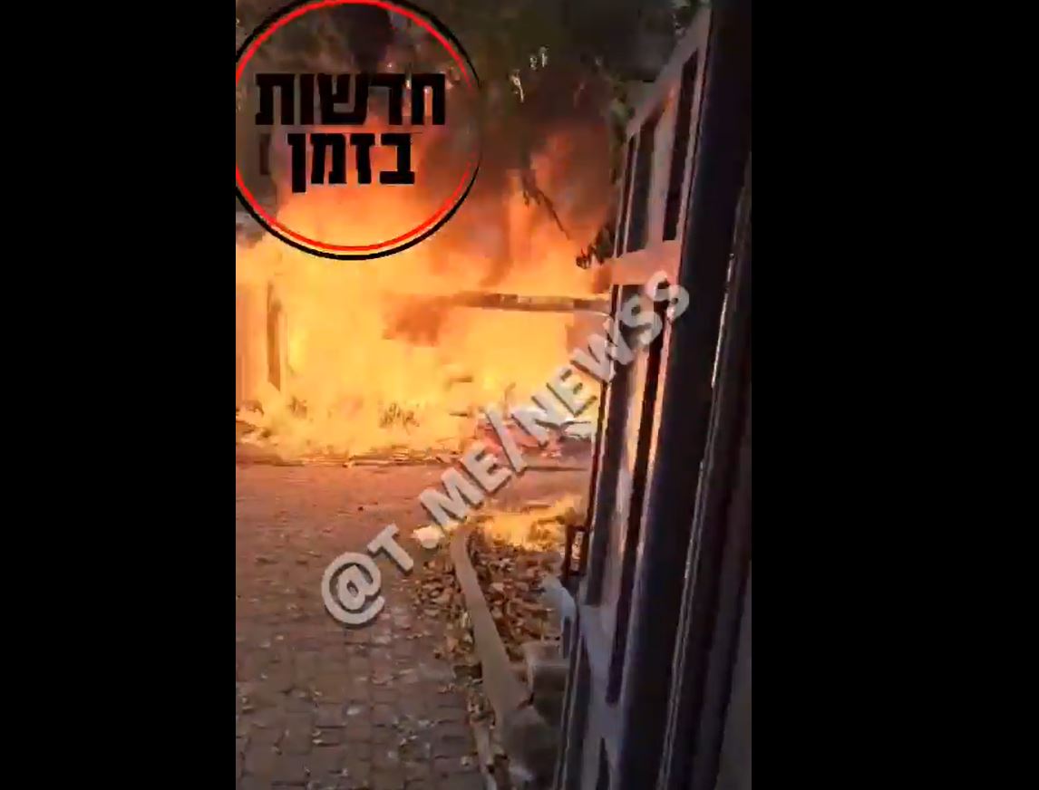 Videos: New footage recording a direct Hezbollah rocket impact in occupied Safed 