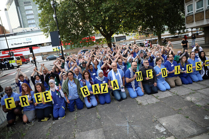 British medical workers hold pro-Palestinian sit-in in London (+Photos)