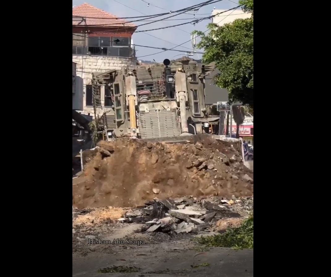 Video: An Israeli army bulldozer wreaks havoc Jenin streets on fifth day of military offensive in city