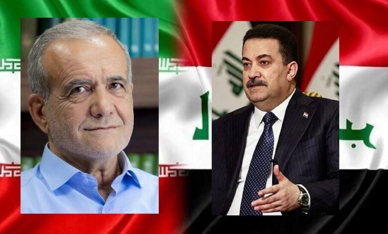 فیدیو | الرئيس الإيراني يضع إكليلاً من الزهور عند مكان استشهاد قادة النصر  