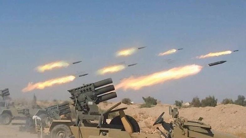 Lebanese Hezbollah fires barrage of katyusha rockets at Israeli military positions