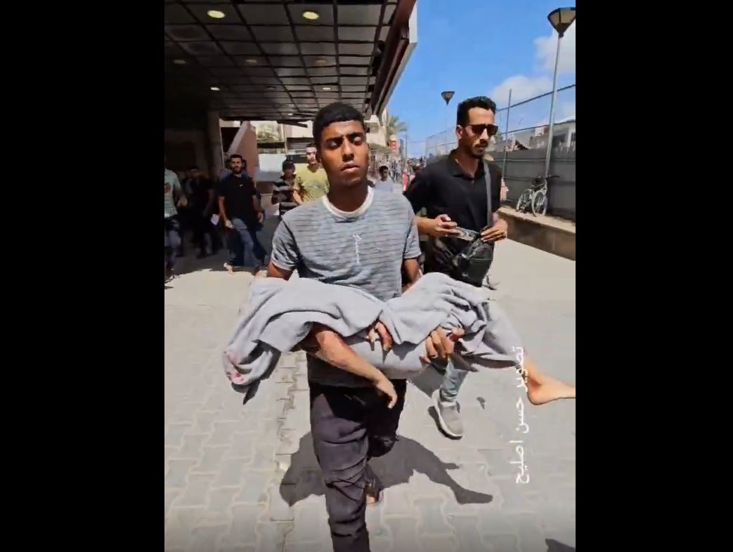 Sensitive: Another innocent Palestinian child head severed by Israel's relentless bombing of Gaza