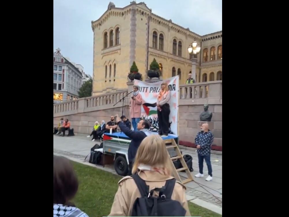 Video: A demonstration held in Norway in solidarity with Palestine
