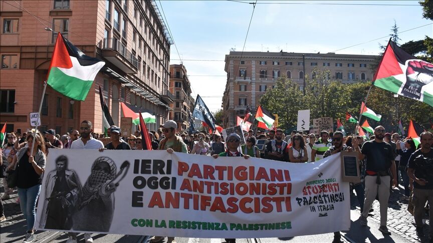 Italians protest against Israeli genocide in Gaza
