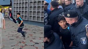 La police allemande arrête un garçon qui portait le drapeau palestinien