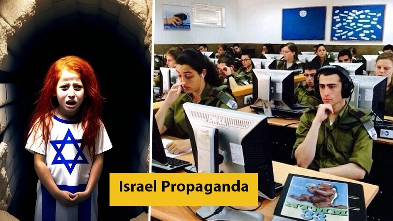  How does Israel's propaganda make world's public opinion indifferent to crimes in Gaza?