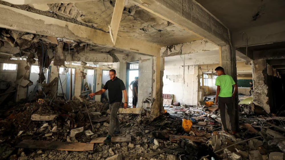  Zionist regime bombed around 21 schools sheltering displaced Gazans since August