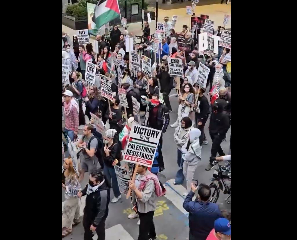 Video: Masive protest in Chicago, US denouncing Israeli onslaught in Palestine and Lebanon