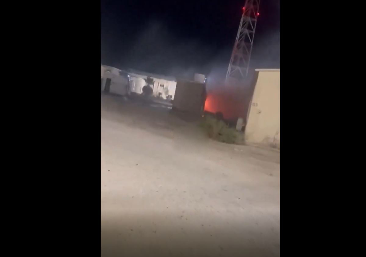 Video: Fires broke out inside Israeli military base in Jordan Valley after drone launched from Iraq 