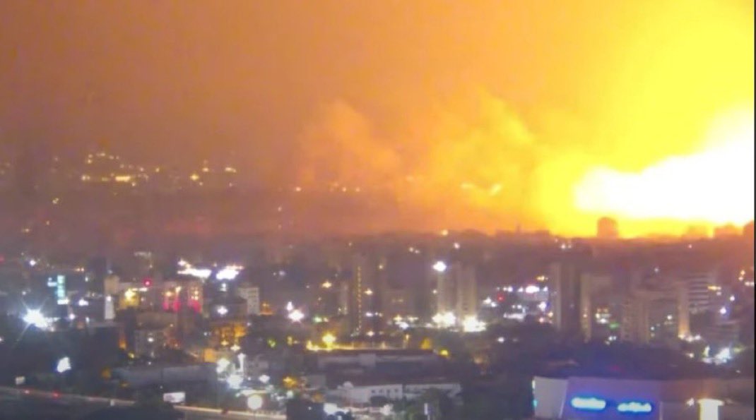 Video: Zionist army dropped 85 bunker-buster one ton bombs on residential neighborhoods in Beirut, Lebanon