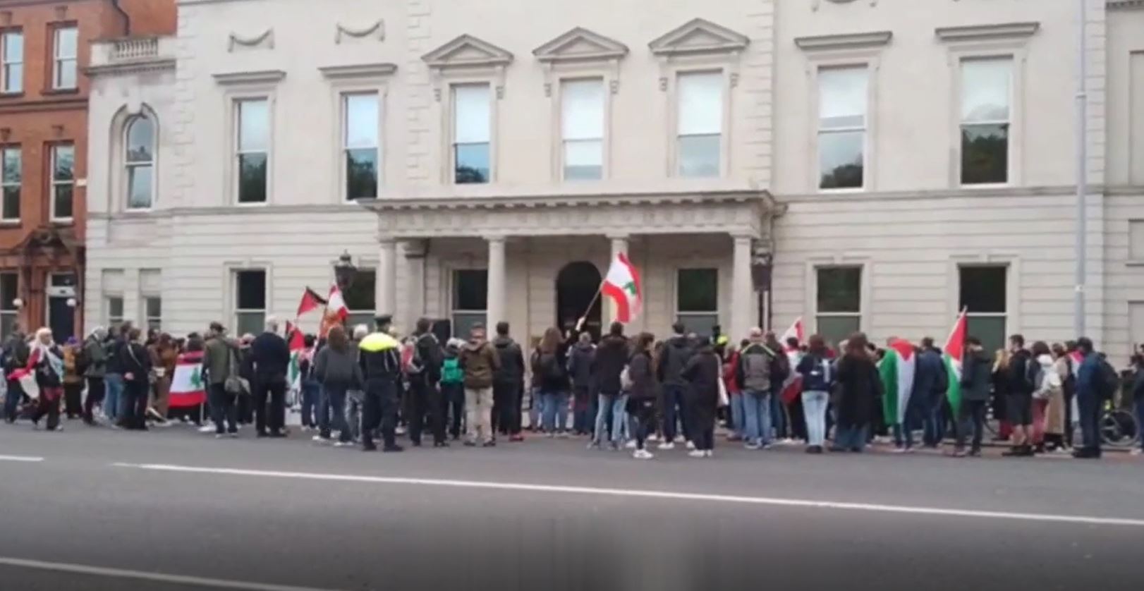Video: Demonstration in Irish capital Dublin; condemning Israeli aggression on Lebanon and Gaza
