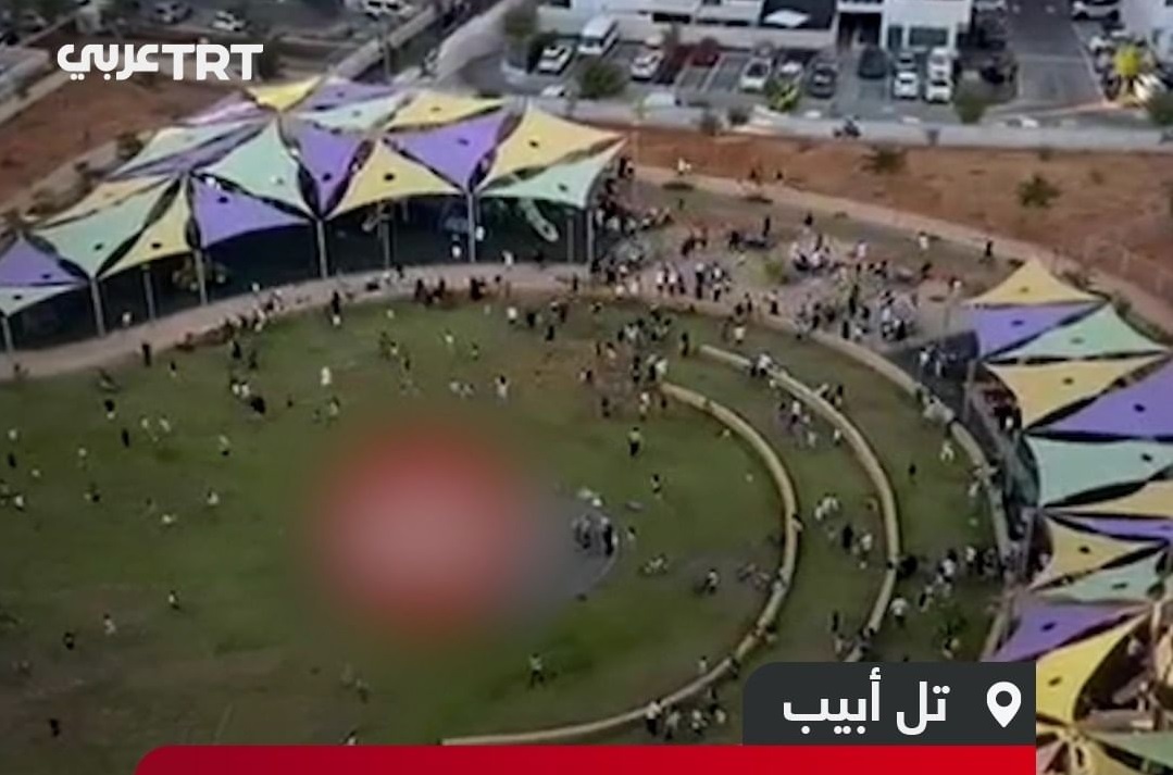 ویدیو | حمله موشکی انصارالله اسرائیلی‌ها را فراری داد