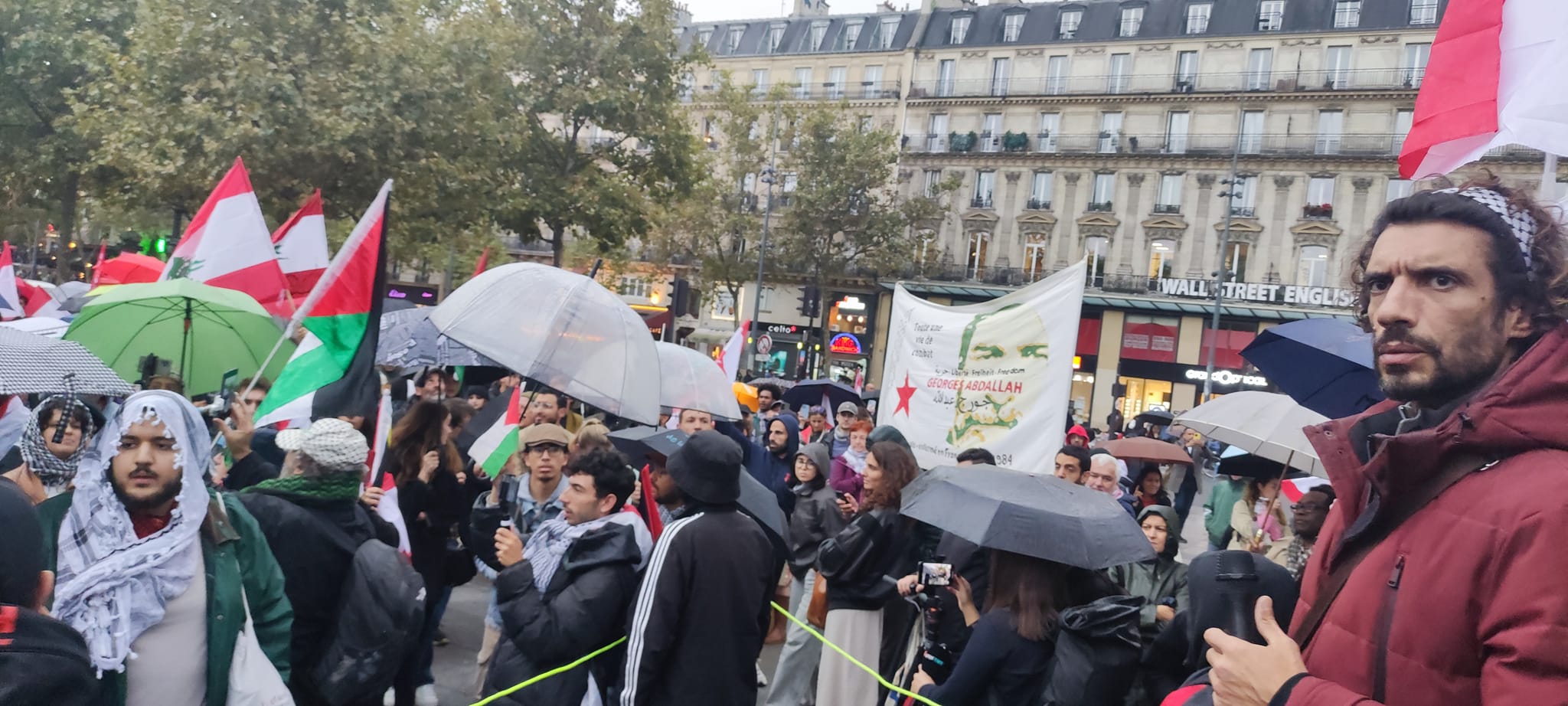 Photos, Video: Solidarity with Yemen, Gaza and Lebanon in Paris, France