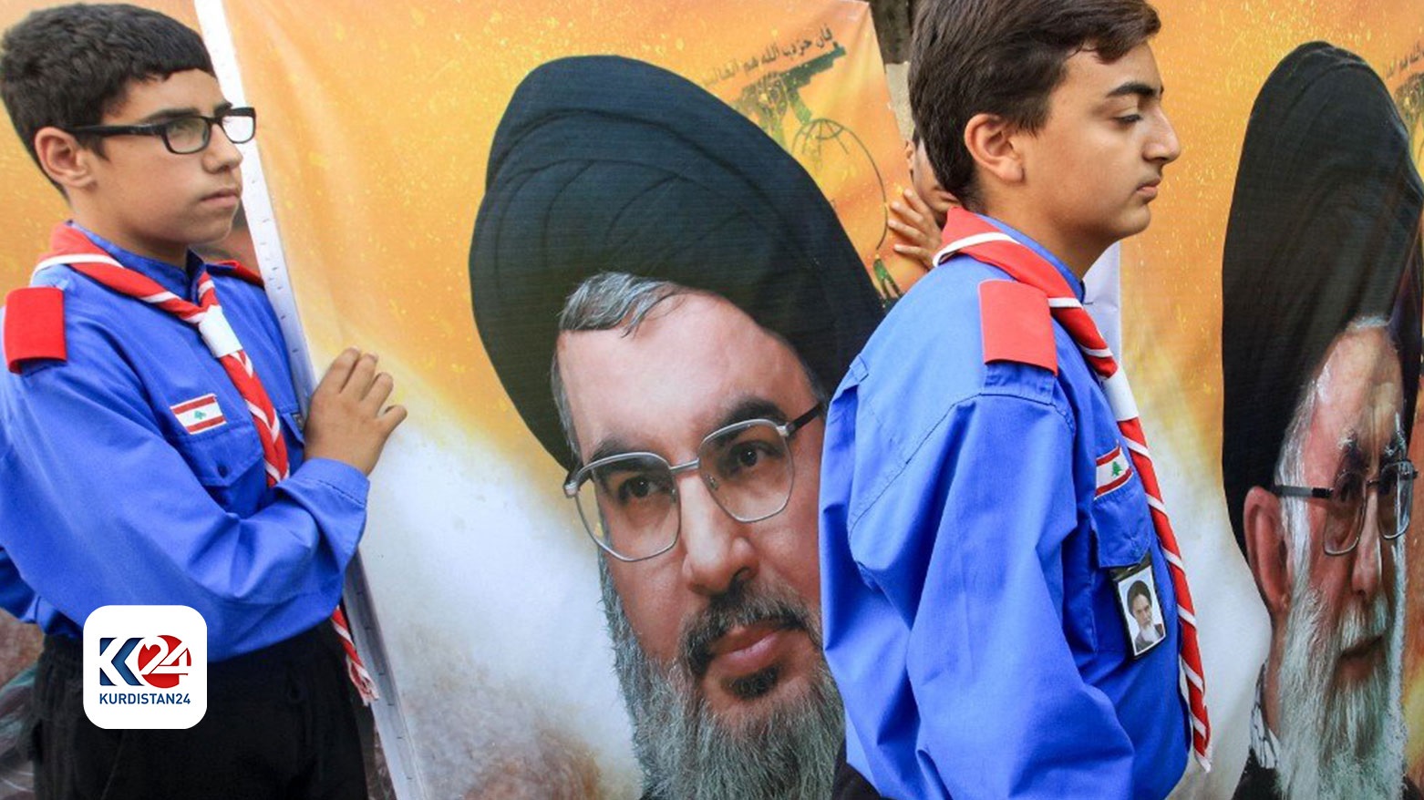 ویدیو | تشییع نمادین شهید سید حسن نصرالله در عراق