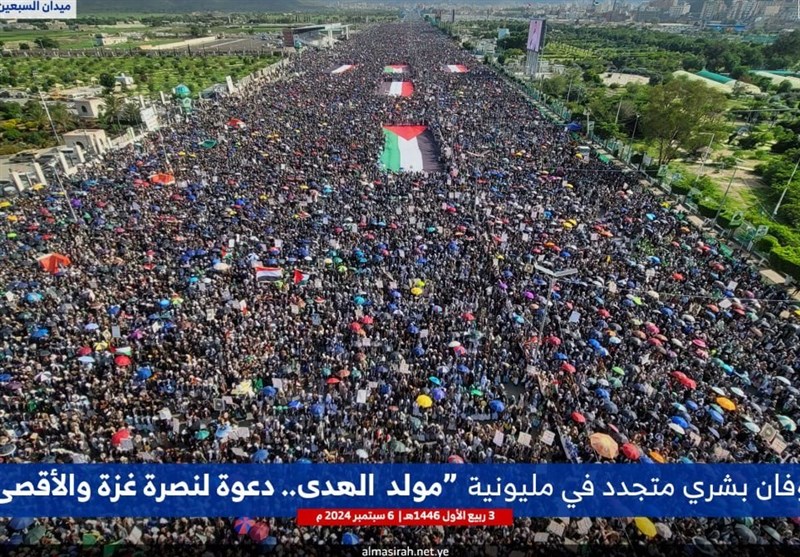 تاکید دوباره مردم یمن بر حمایت مستمر خود از مردم مظلوم غزه و مسجدالاقصی 