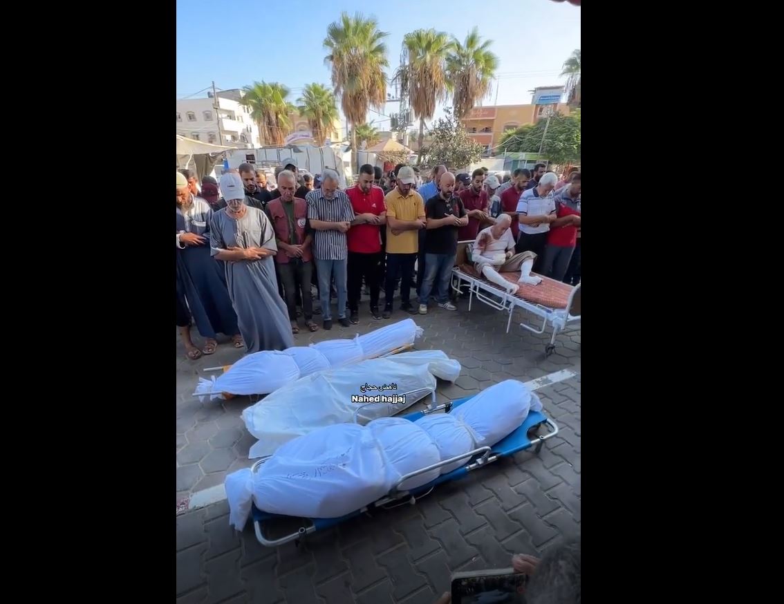 Video: A wounded Palestinian father mourns his children, killed in Israeli bombardment on Al-Bureij, central Gaza