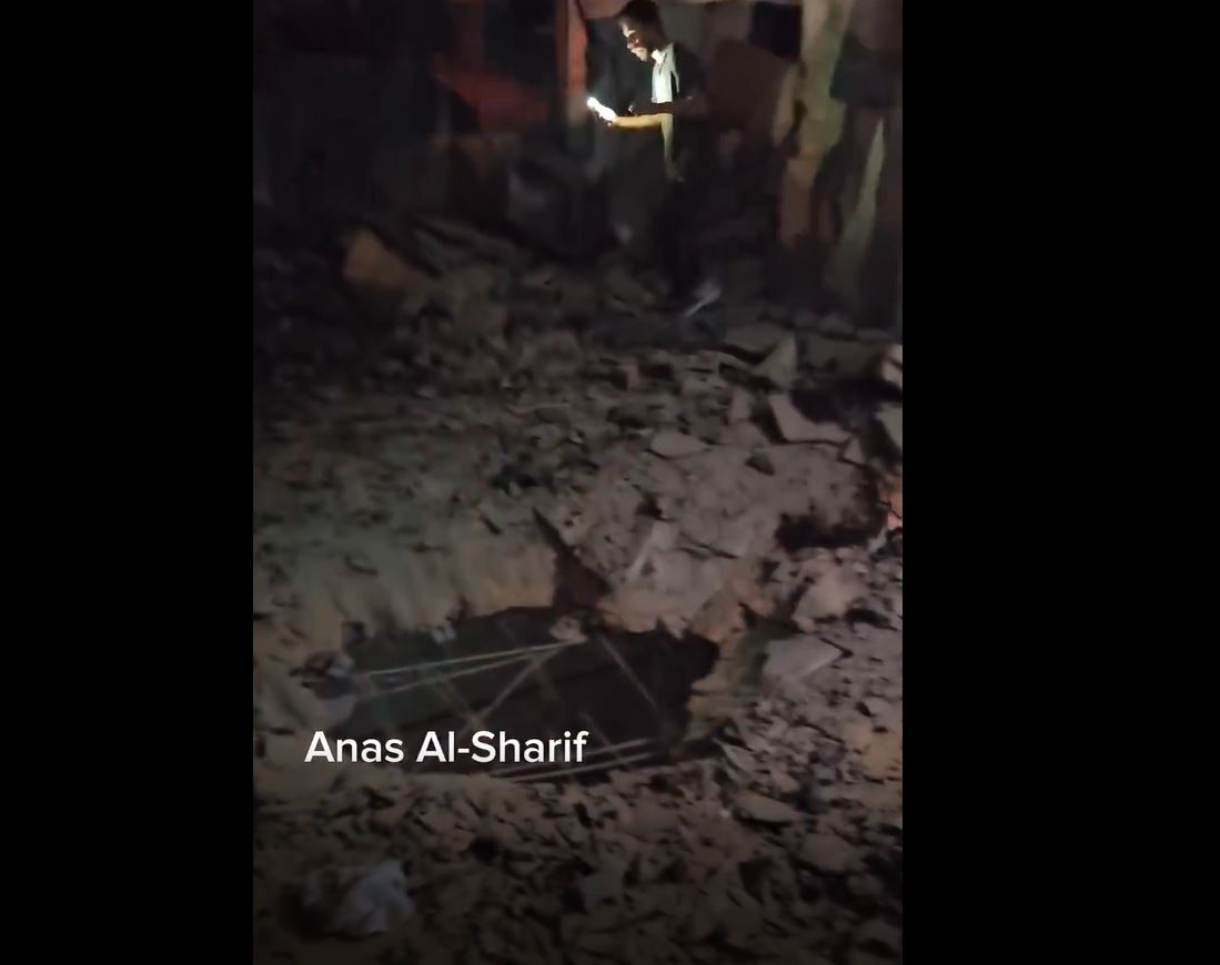 Video: Four Palestinians martyred in a violent Israeli airstrike last night in Jabalia, northern Gaza