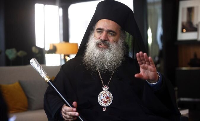 Peyama Serpîskopos Ortodoks a Qudsê  Bi minasebeta merasîma cenazeyê Seyîd Hesen Nasrullah