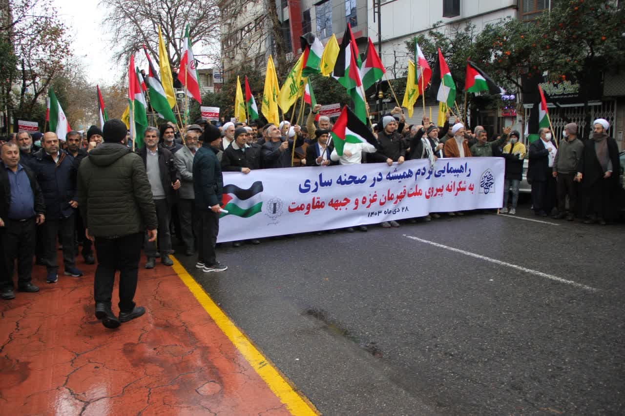 راهپیمایی جمعه نصر به شکرانه پیروزی مردم مظلوم غزه برگزار شد